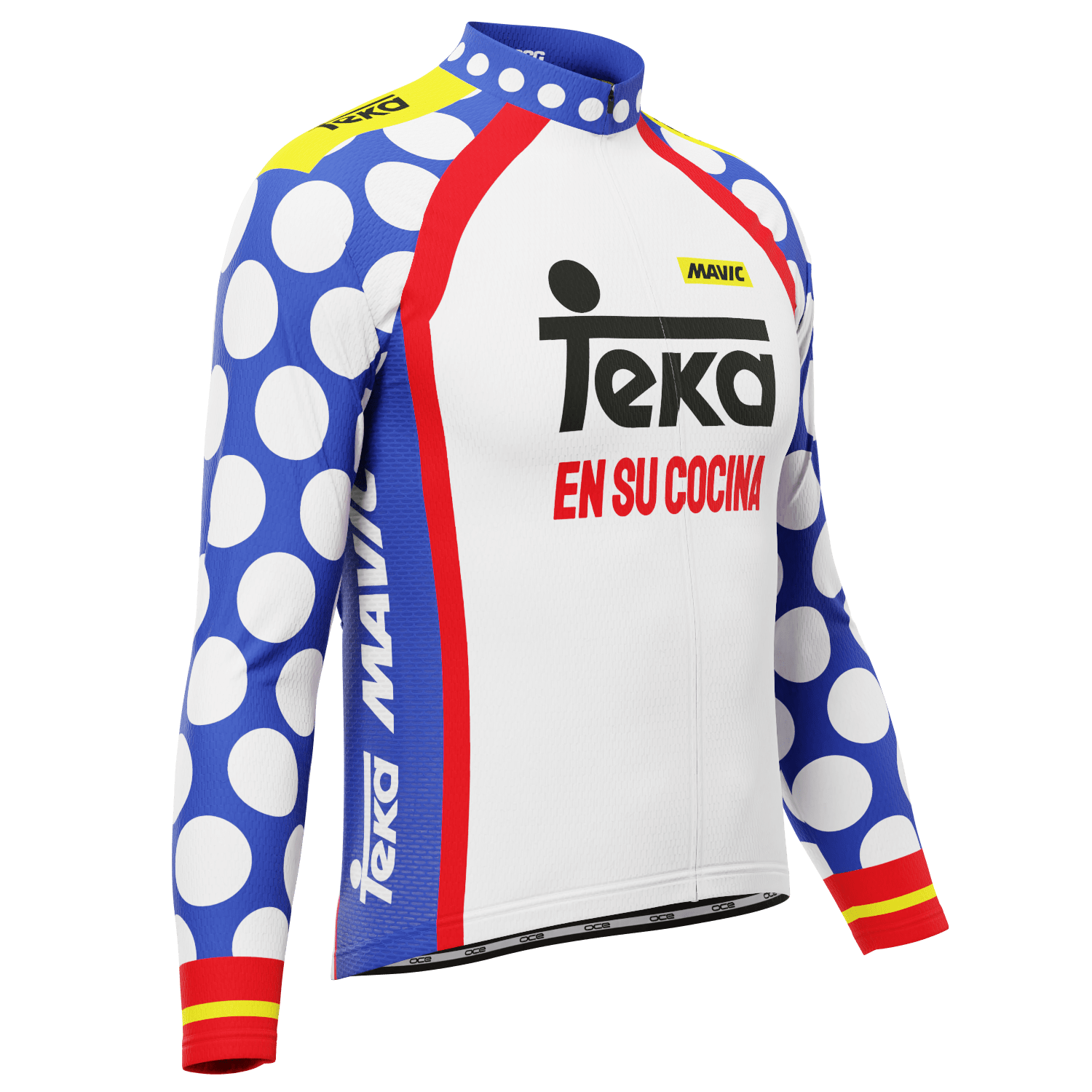 Men's Retro Team Teka Long Sleeve Cycling Jersey