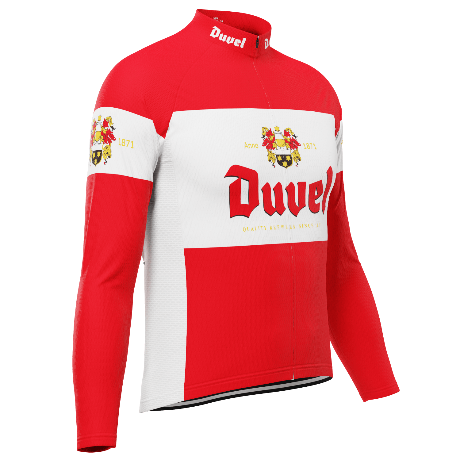 Men's Duvel Red Retro Long Sleeve Cycling Jersey
