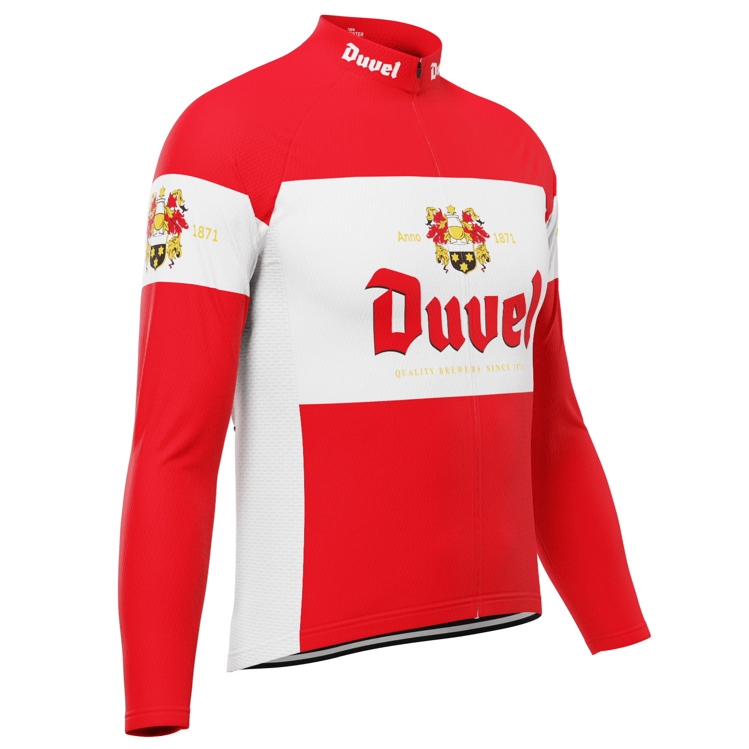 Red long sleeve cycling jersey hot sale