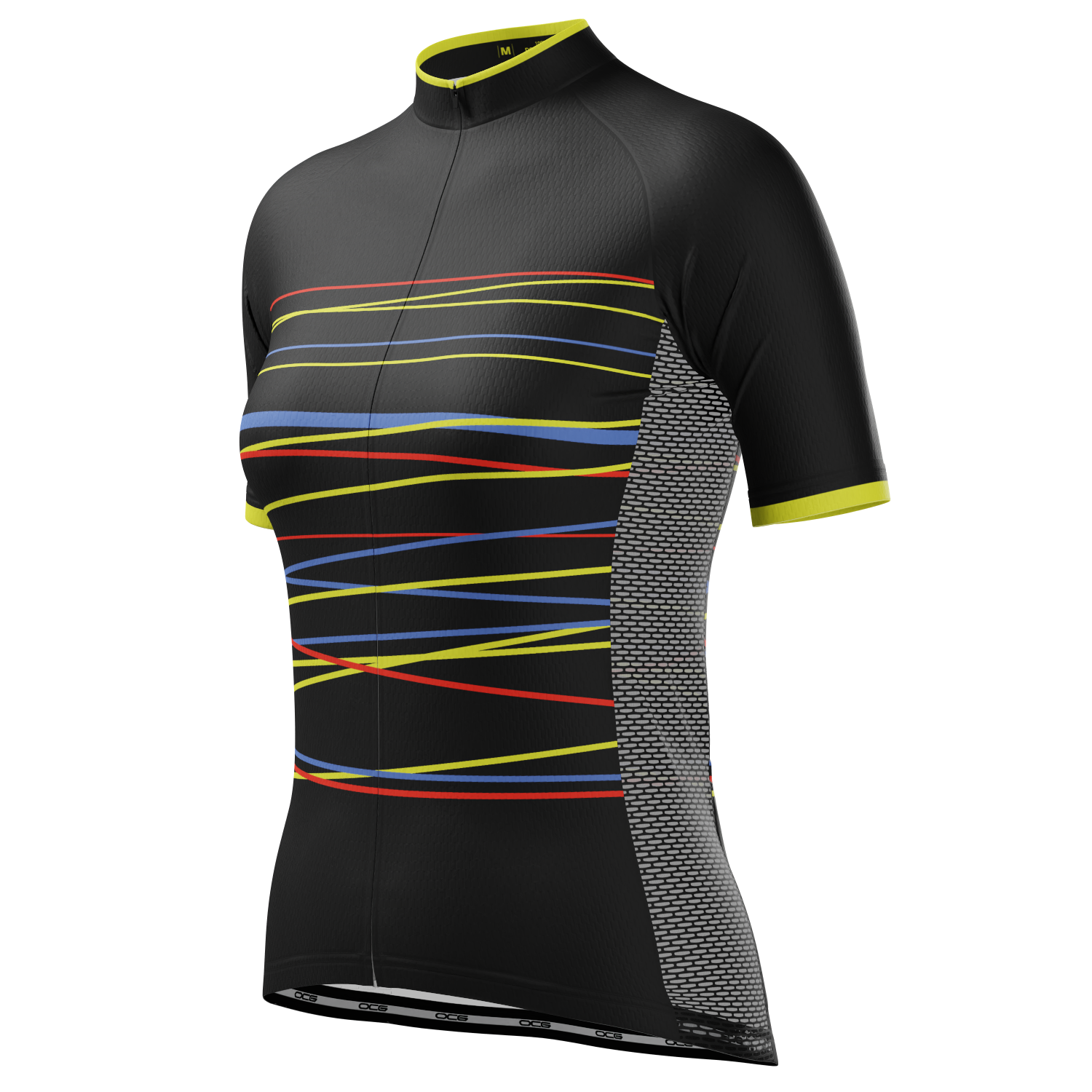 Women's Zigzag Color Lines Short Sleeve Cycling Jersey