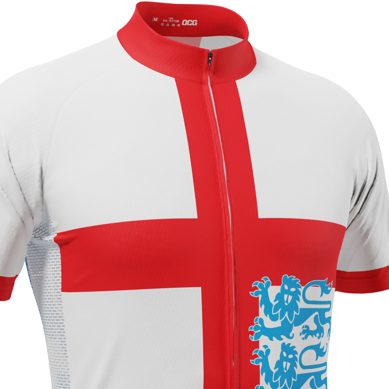 Men's Three Lions England National Flag Short Sleeve Cycling Jersey