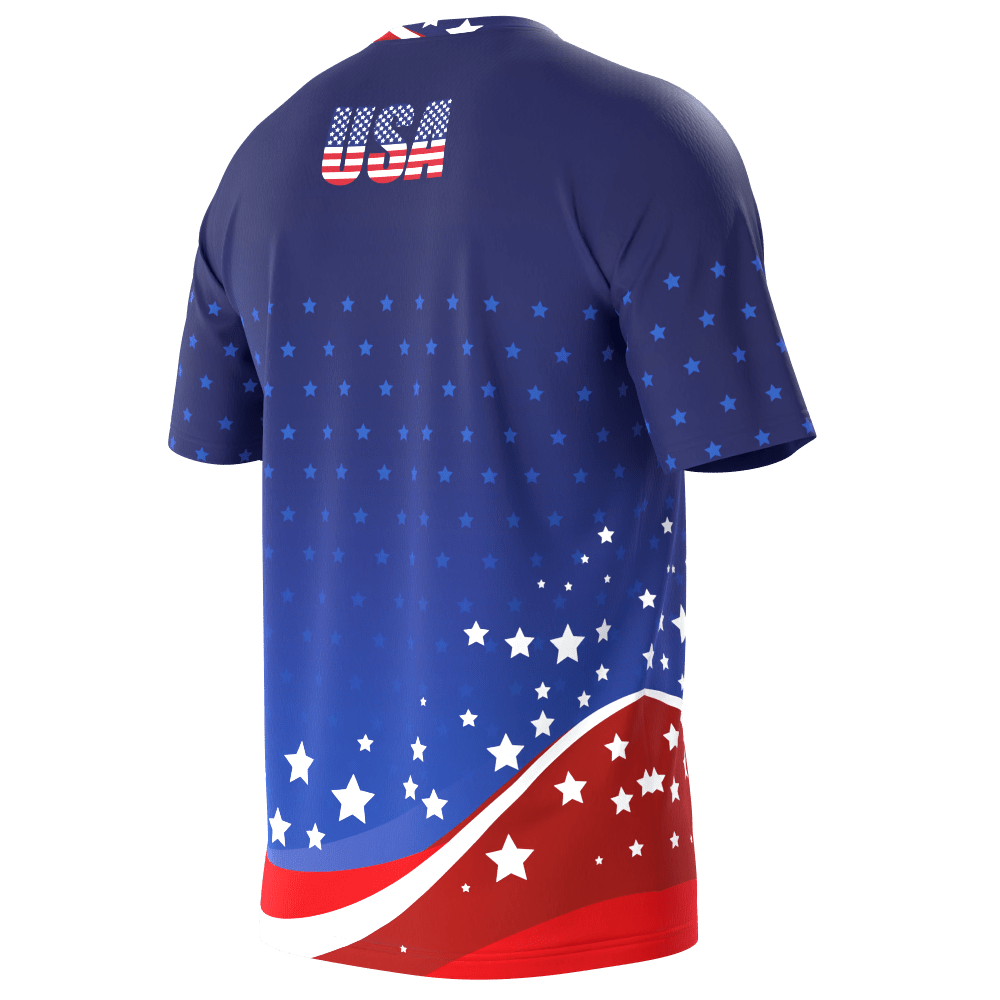 Men's American Stars and Stripes USA Icon Short Sleeve Running Shirt