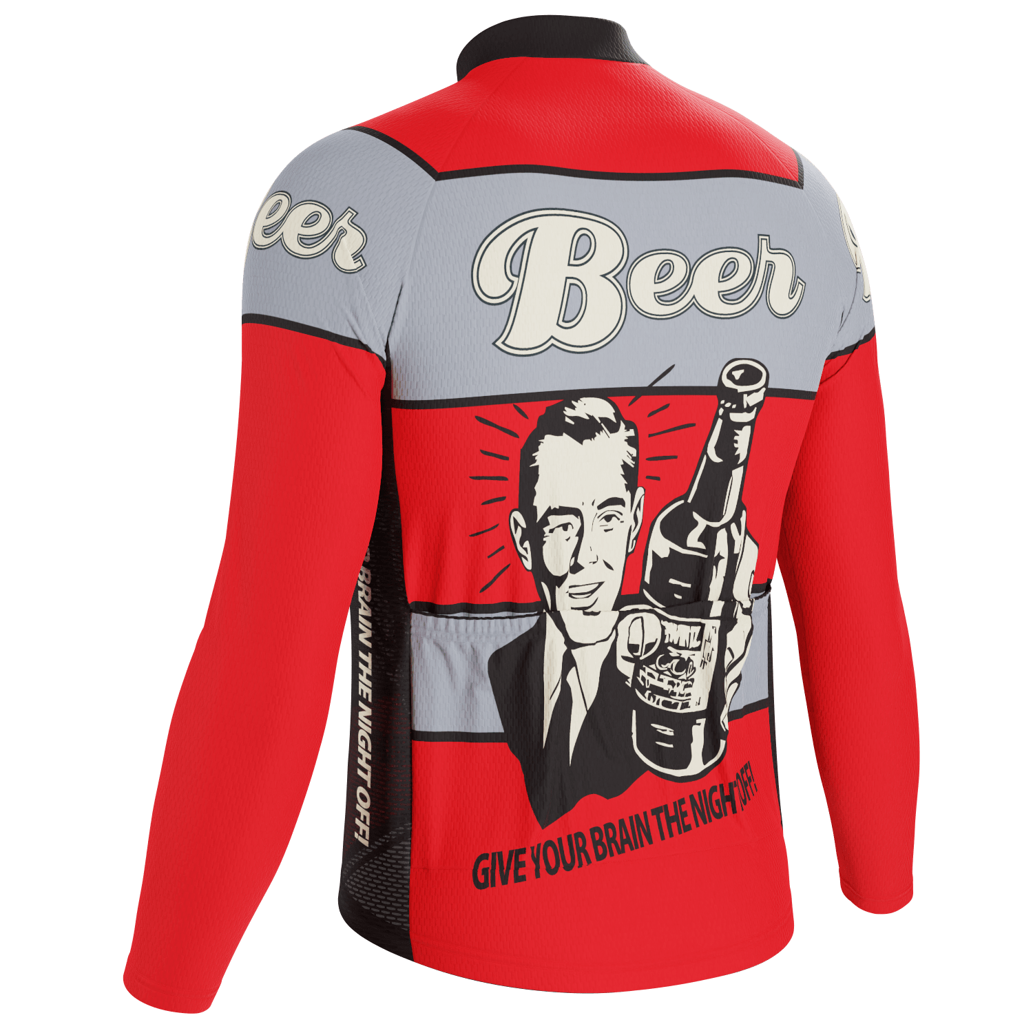 Men's Night Off Beer Long Sleeve Cycling Jersey