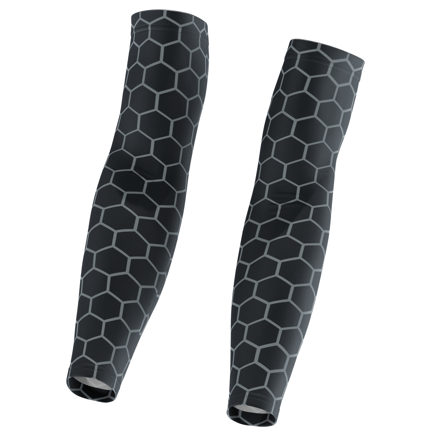 Unisex Black Honeycomb Quick Dry Cycling Arm-Warmers
