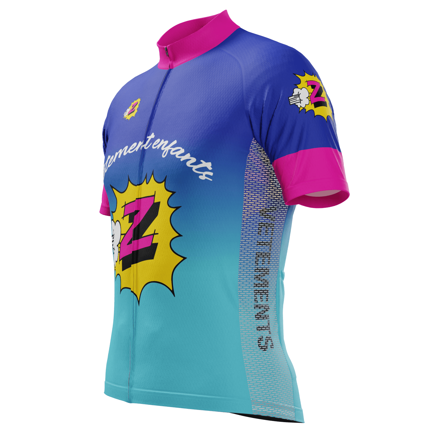 Men's Vetements Enfants Team Z Retro Short Sleeve Cycling Jersey