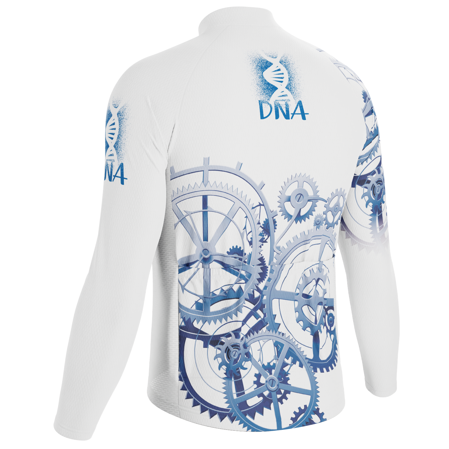 Men's DNA White Long Sleeve Cycling Jersey