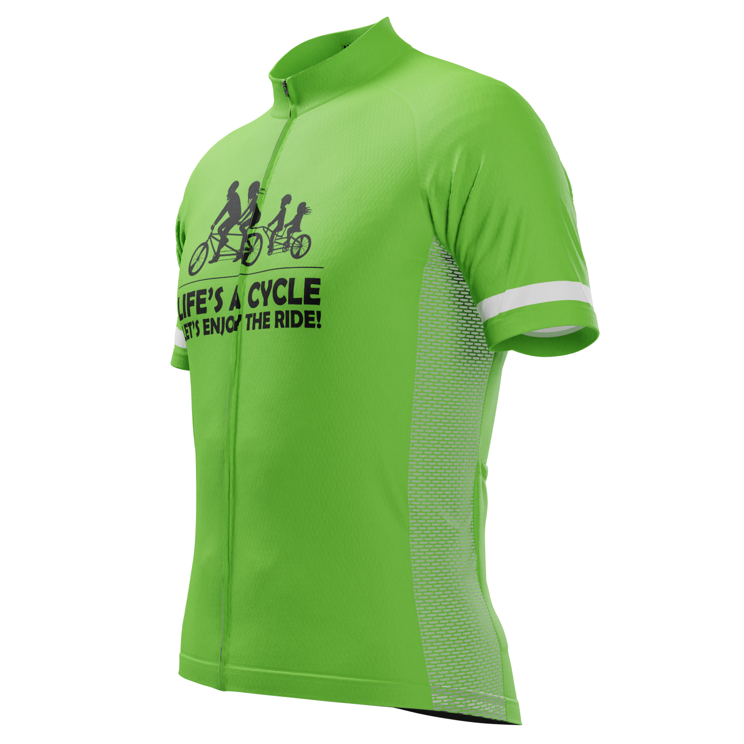 Men's Life's a Cycle, Let's Enjoy The Ride! Short Sleeve Cycling Jersey