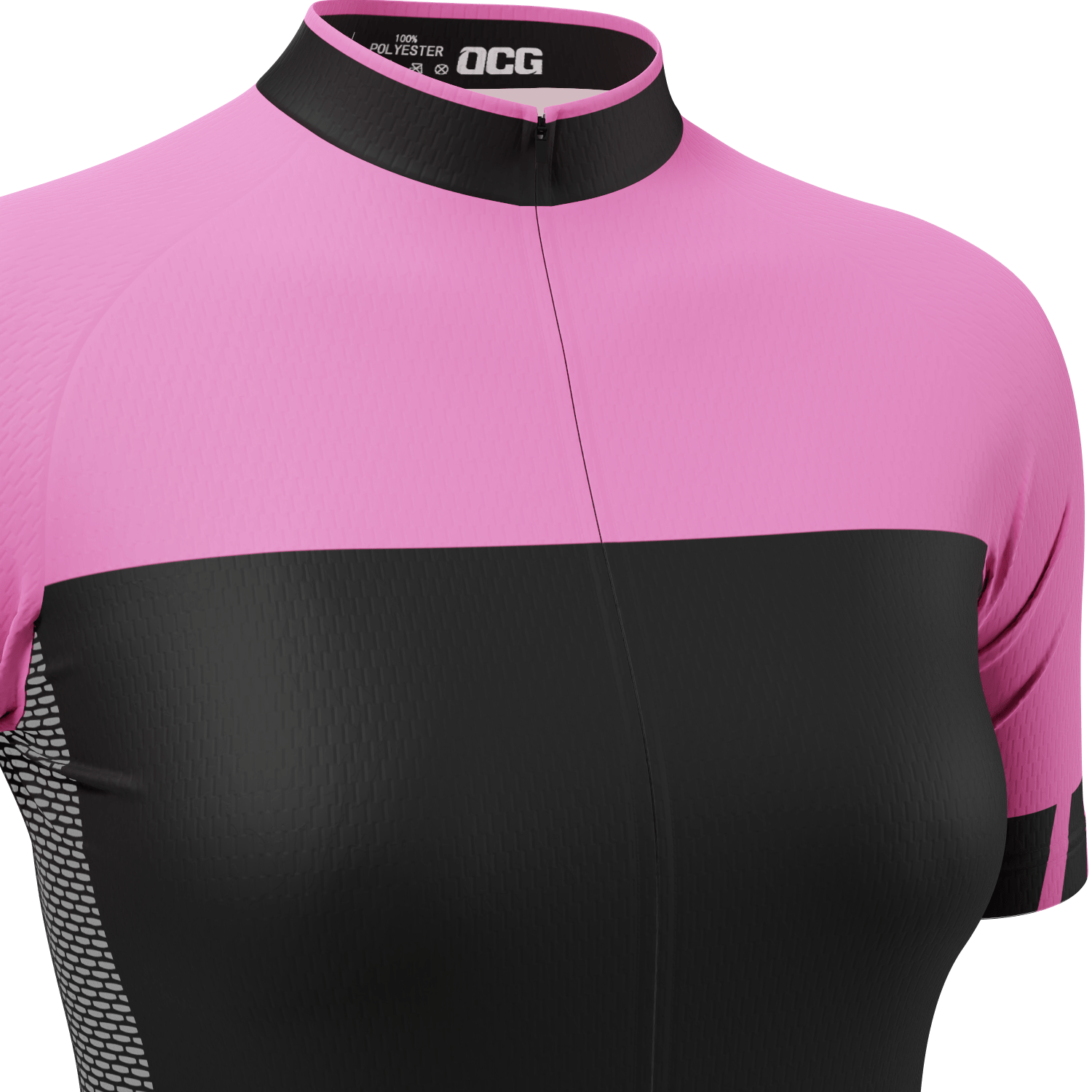 Women's Pink Top Short Sleeve Cycling Jersey