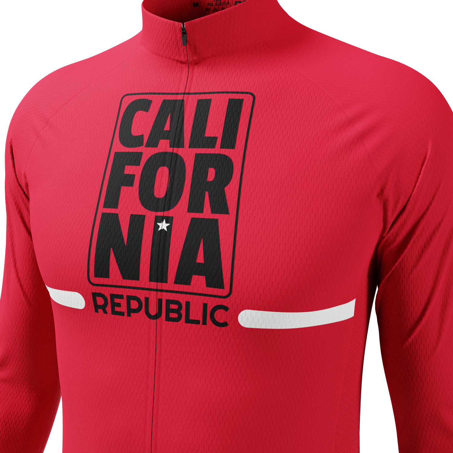 Men's California Republic Series 1 (Red) Long Sleeve Cycling Jersey