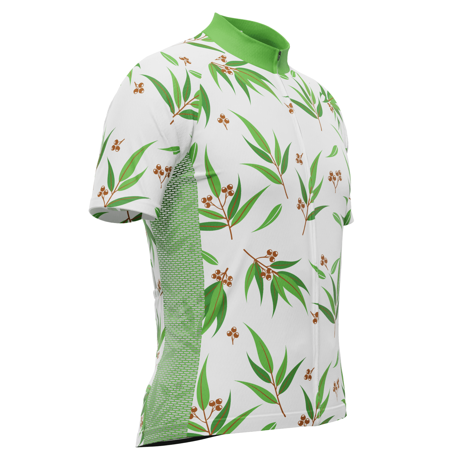 Men's Australian Eucalyptus Leaf Short Sleeve Cycling Jersey