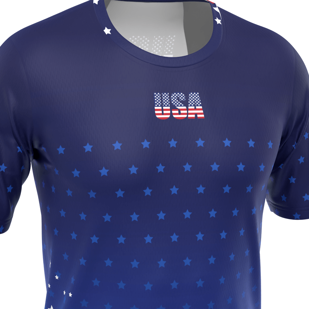 Men's American Stars and Stripes USA Icon Short Sleeve Running Shirt