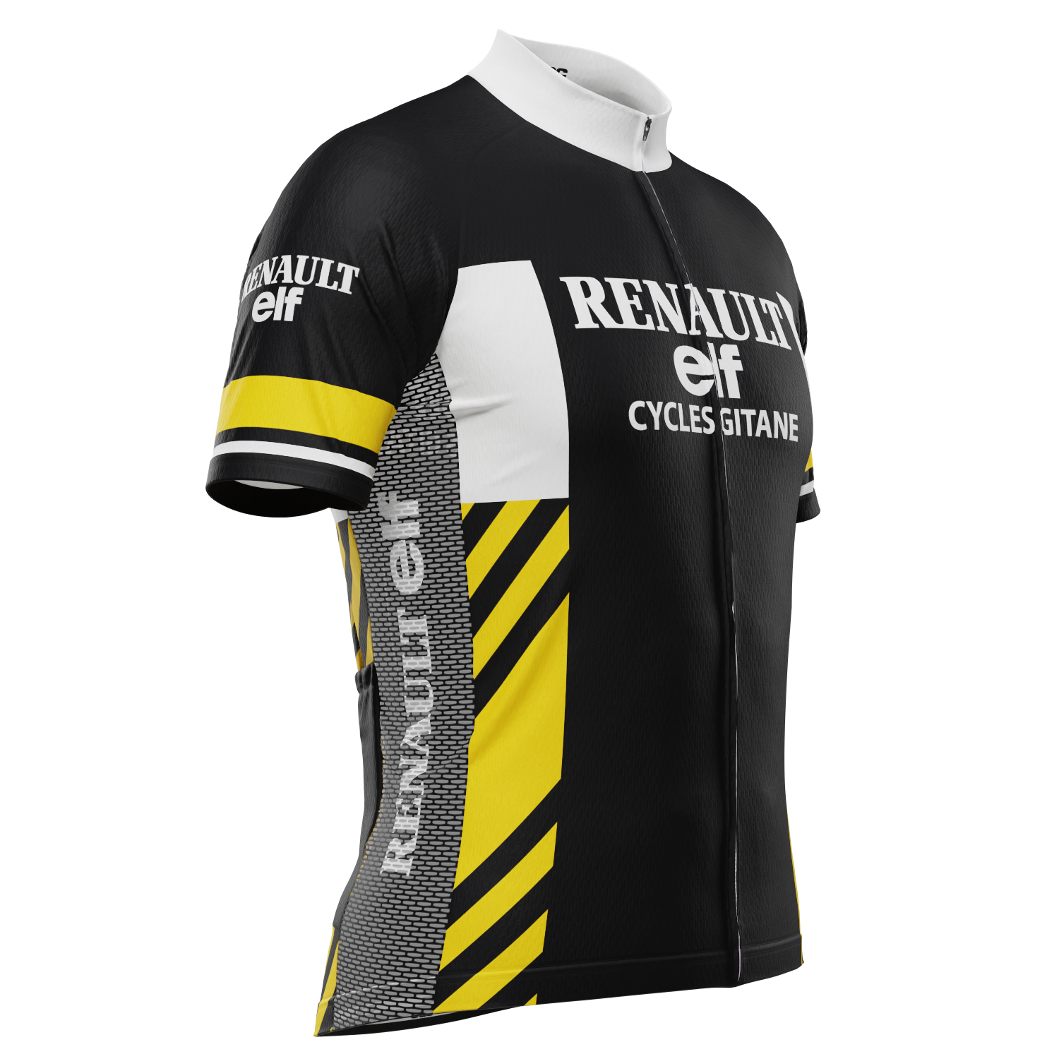 Men's Retro Auto Black Short Sleeve Cycling Jersey