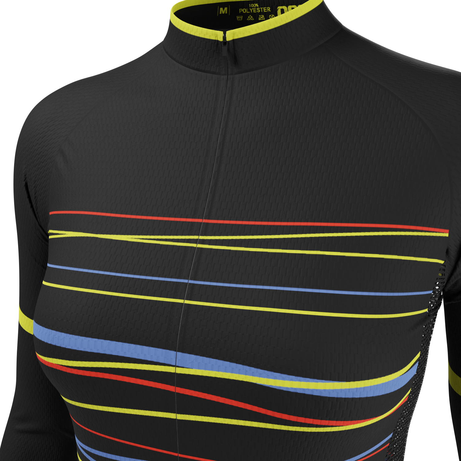 Women's Zigzag Color Lines Long Sleeve Cycling Jersey