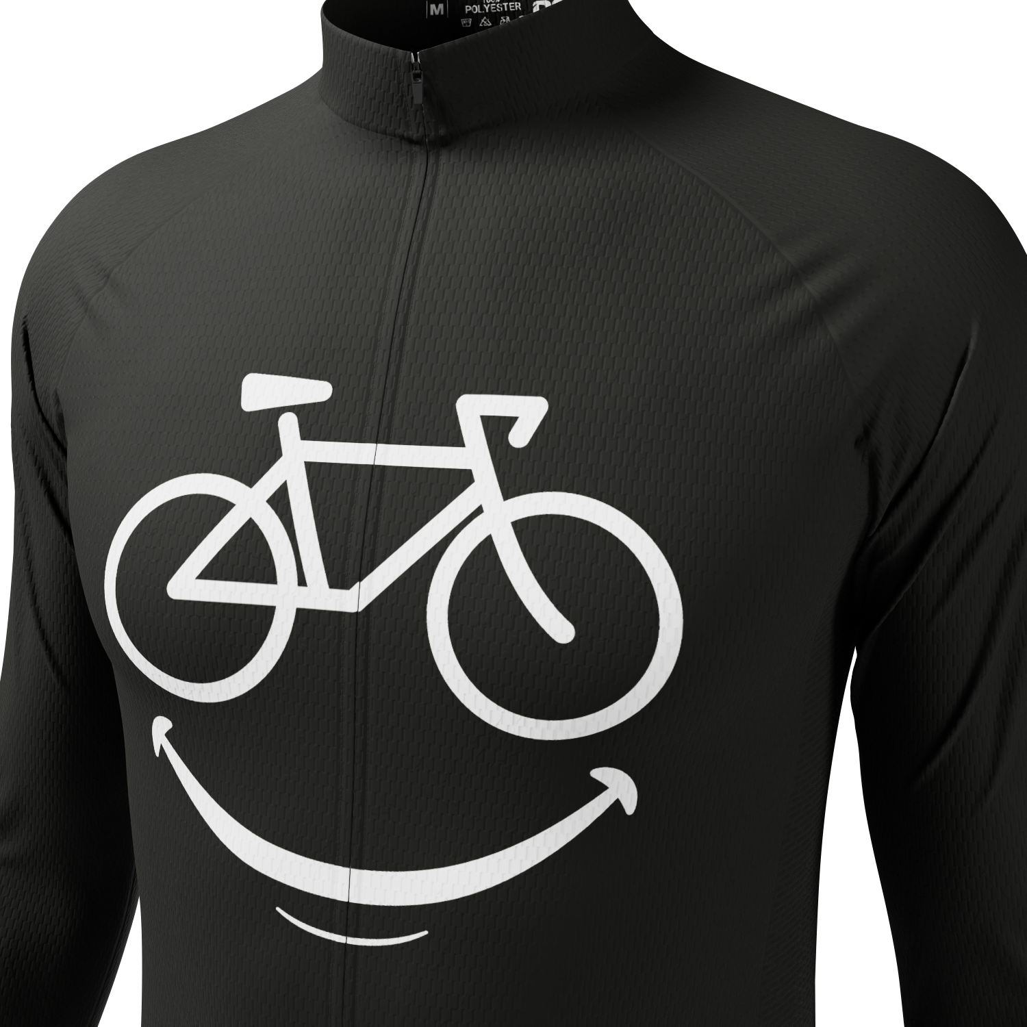 Men's Smiling Bike Long Sleeve Cycling Jersey