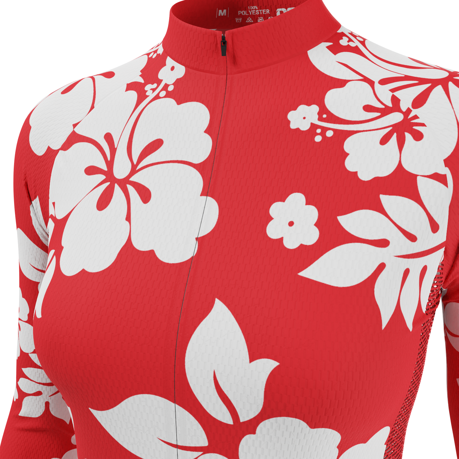Women's Hawaiian Aloha Floral Long Sleeve Cycling Jersey