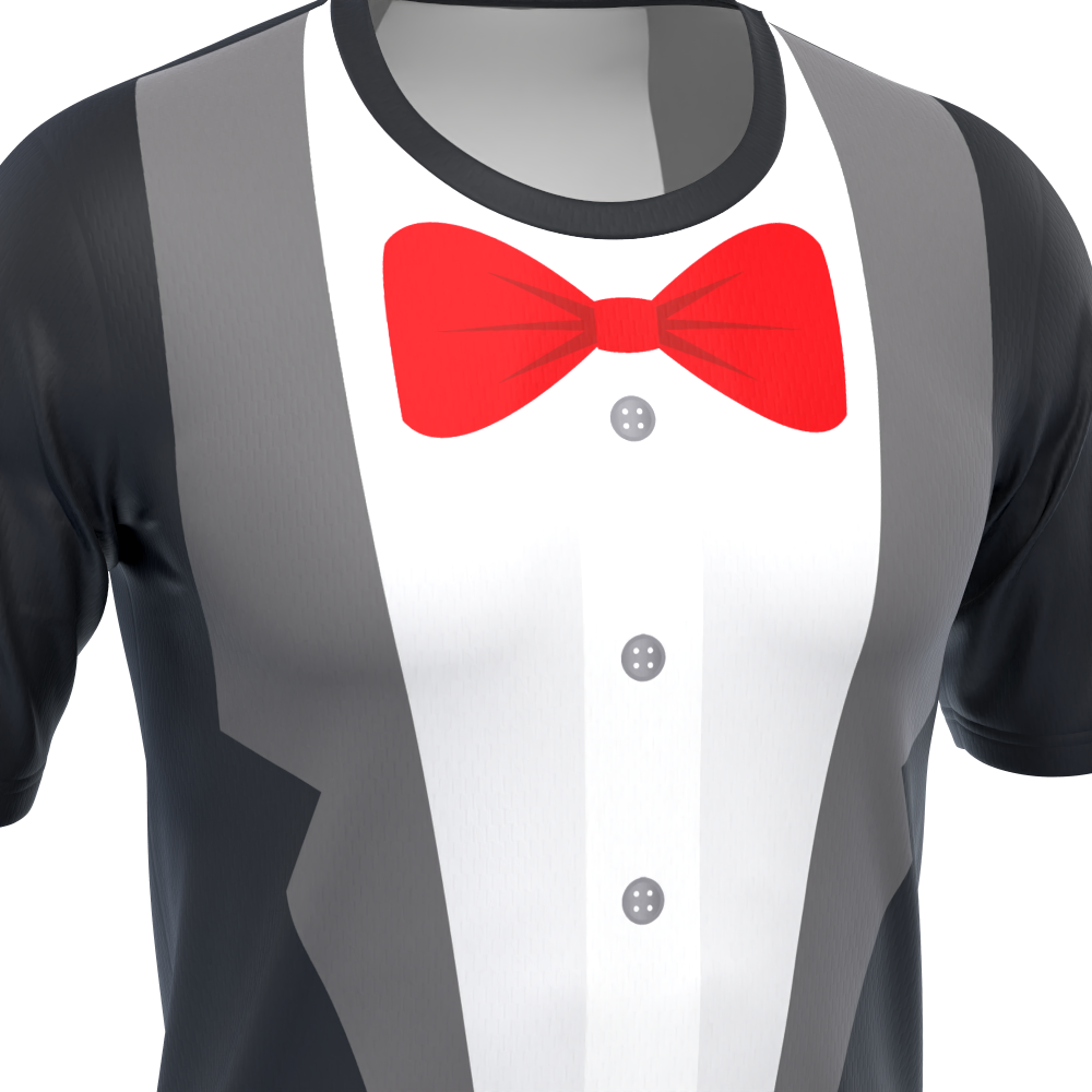 Men's Groom Formal Tuxedo Short Sleeve Running Shirt