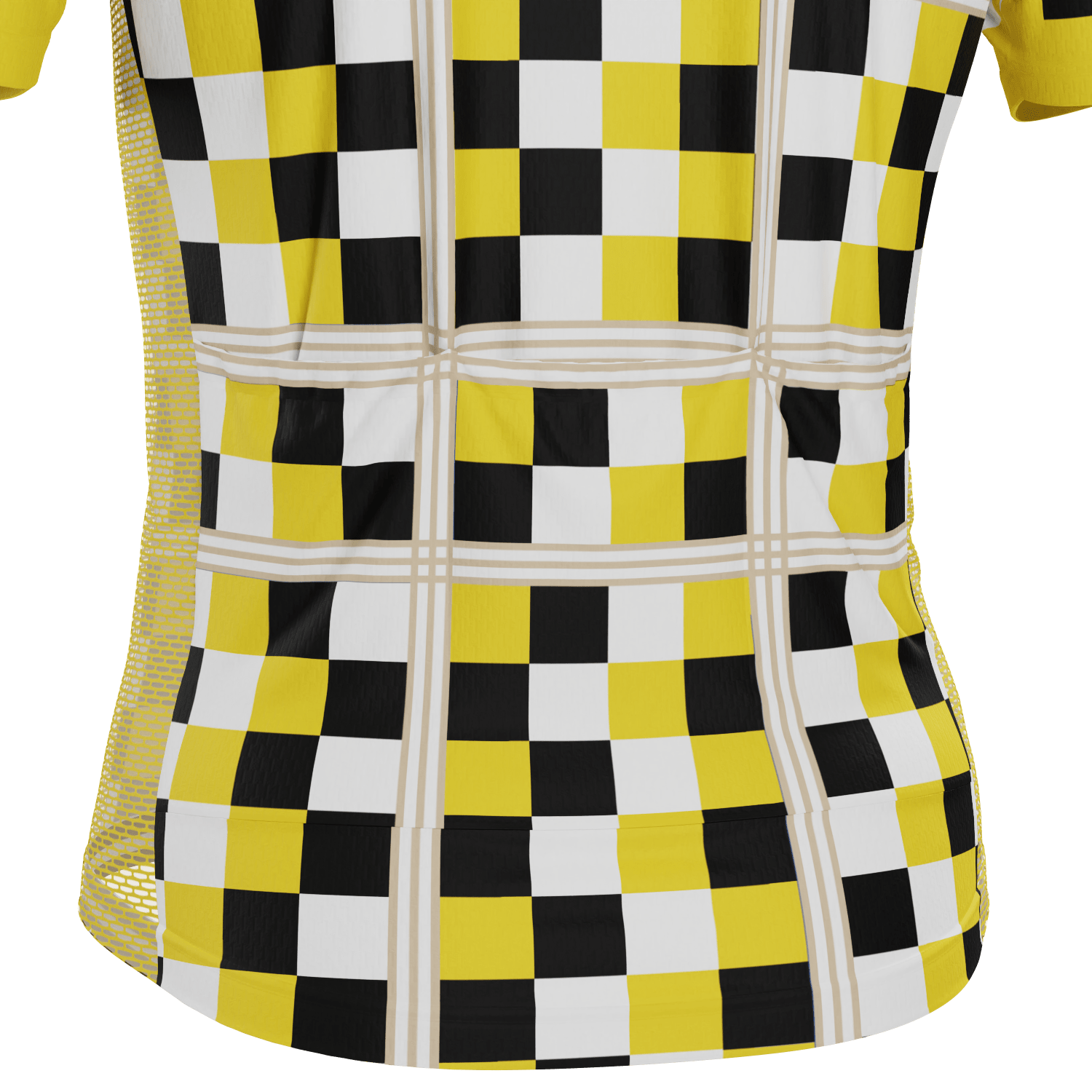 Men's Checkered Plaid Short Sleeve Cycling Jersey