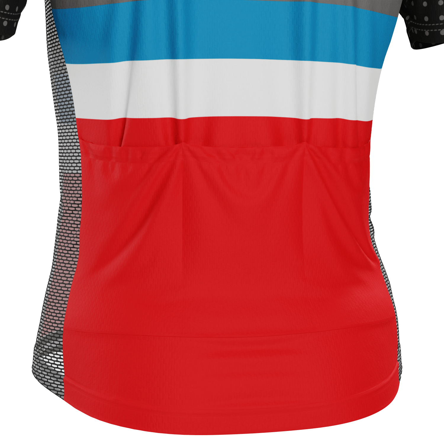 Men's Orange Tri-Stripe Polka Dot Short Sleeve Cycling Jersey
