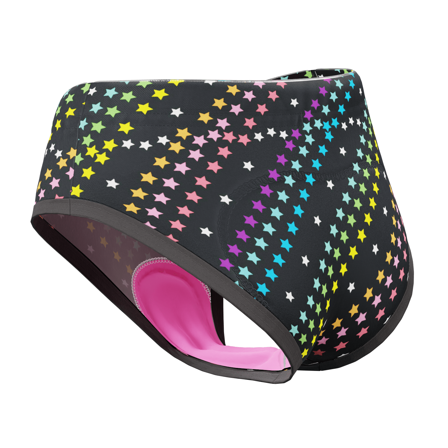 Women's Rainbow Star Gel Padded Cycling Underwear-Briefs