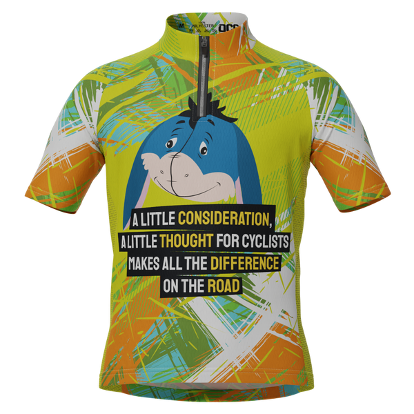 Kid's Eeyore On The Road Short Sleeve Cycling Jersey
