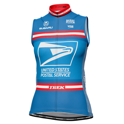 Dames Retro US Postal Mouwloze Tech Fietsjersey