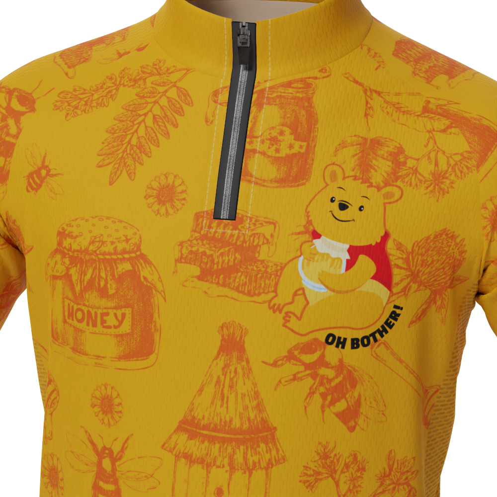 Kid's Winnie The Pooh Oh Bother! Short Sleeve Cycling Jersey