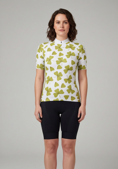 Womens Three Leaf Clover Ireland Cycling Jersey - _default - front view