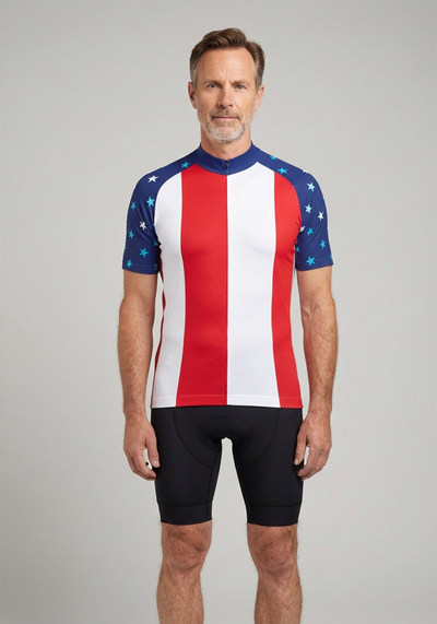 Usa American Flag Cycling Jersey - _default - front view
