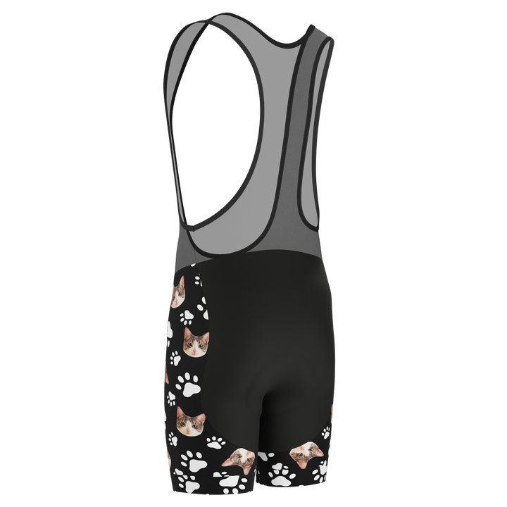Men's Custom Pet Paws Cycling Bib Personalized & Durable Red
