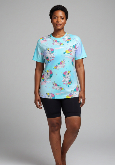 Org Rainbow Unicorns Womens Technical Running Shirt - _default - front view