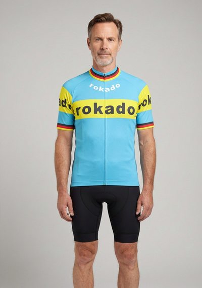 Retro Team Rokado German Cycling Jersey - _default - front view