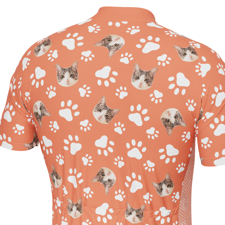 Men's Custom Pet Paws Cycling Kit Performance & Comfort Red