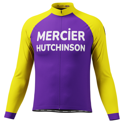 Men's Mercier Hutchinson Long Sleeve Cycling Jersey Quick-Dry Purple