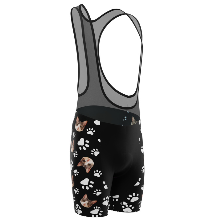 Men's Custom Pet Paws Cycling Bib Personalized & Durable Red