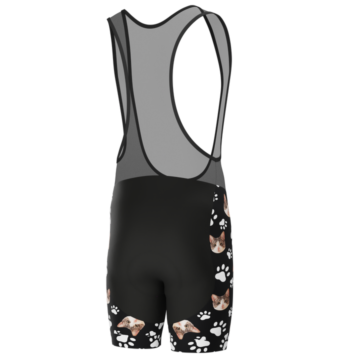 Men's Custom Pet Paws Cycling Bib Personalized & Durable Red