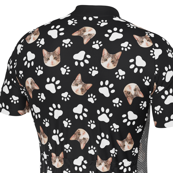 Men's Custom Pet Paws Cycling Kit Performance & Comfort Black