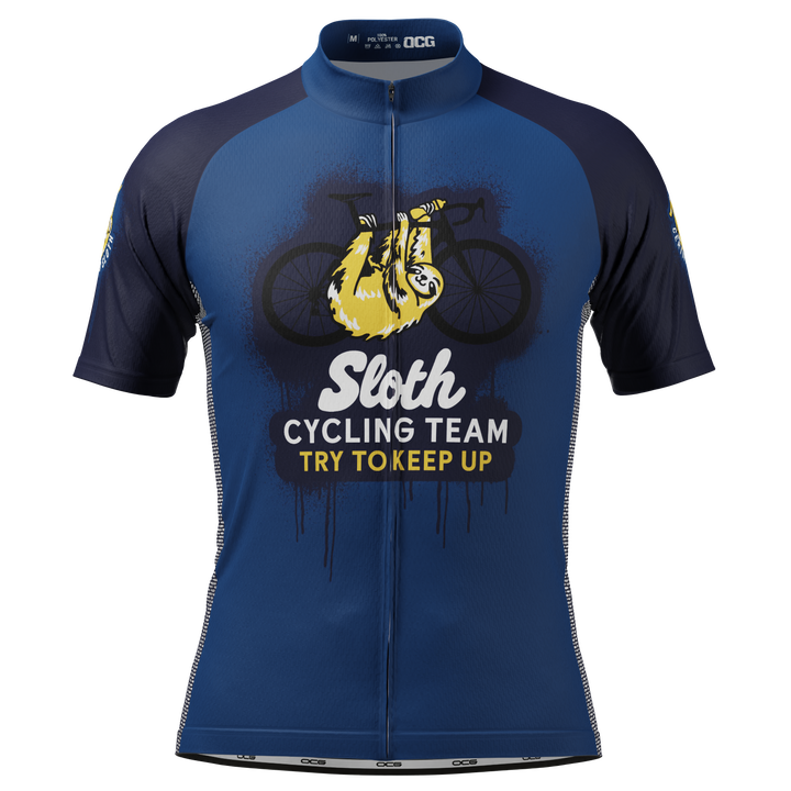Men's Sloth Cycling Jersey Quick-Dry Novelty Performance Navy Blue