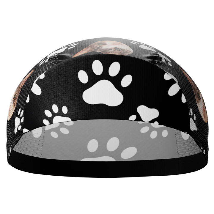 Unisex Custom Pet Paws Cycling Cap Quick-Dry Made-to-Order Comfort Black