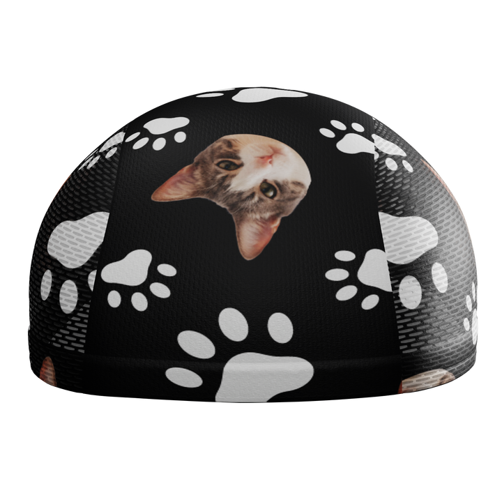 Unisex Custom Pet Paws Cycling Cap Quick-Dry Made-to-Order Comfort Black