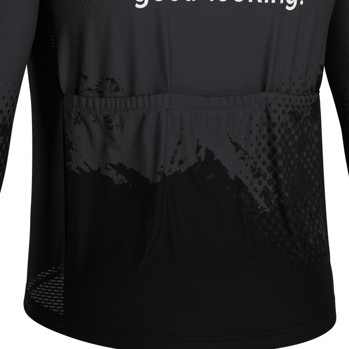 Men's Funpa Cycling Jersey Durable, Personalized Performance Black