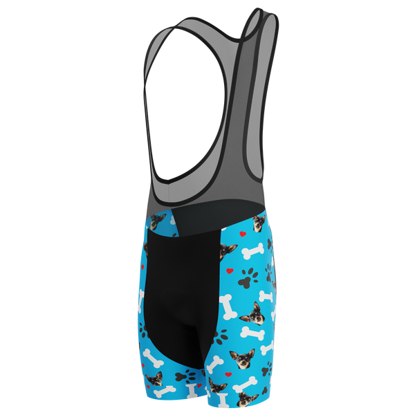 Men's Custom Cycling Bib Quick-Dry Gel-Padded Comfort Blue
