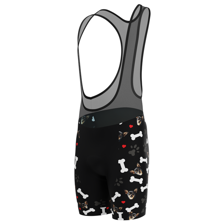 Men's Custom Cycling Bib Quick-Dry Gel-Padded Comfort Black