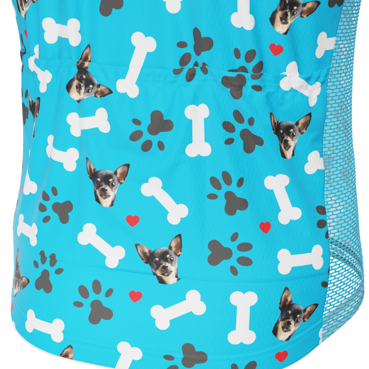 Men's Custom Pet Bones Cycling Kit Durable Personalized Gear Blue