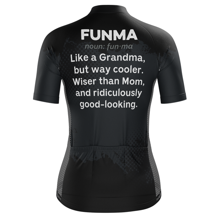 Women's Funma Cycling Jersey Quick-Dry, Breathable Performance Black