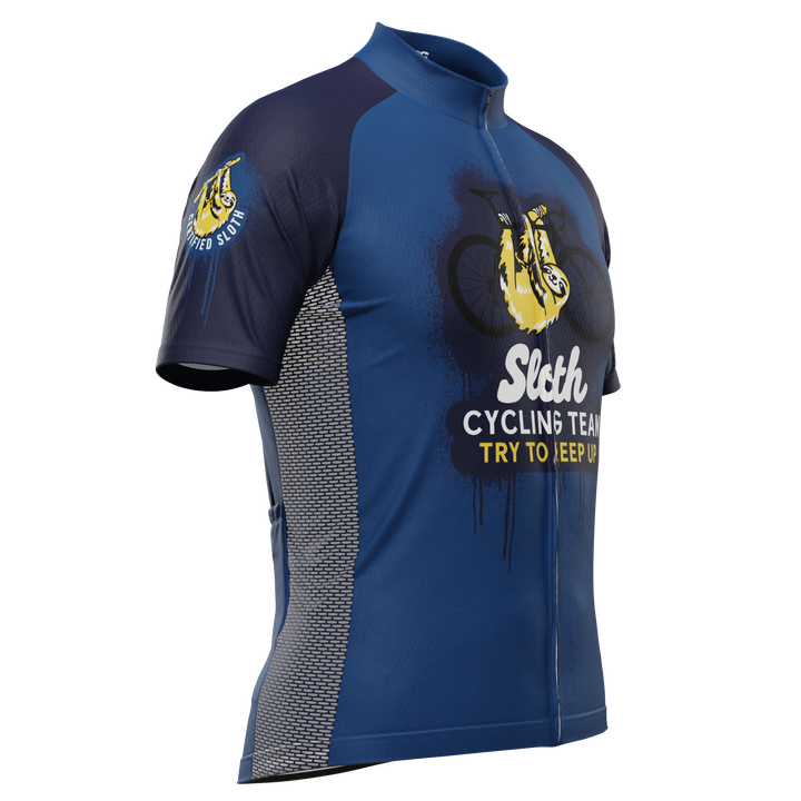 Men's Sloth Cycling Jersey Quick-Dry Novelty Performance Navy Blue