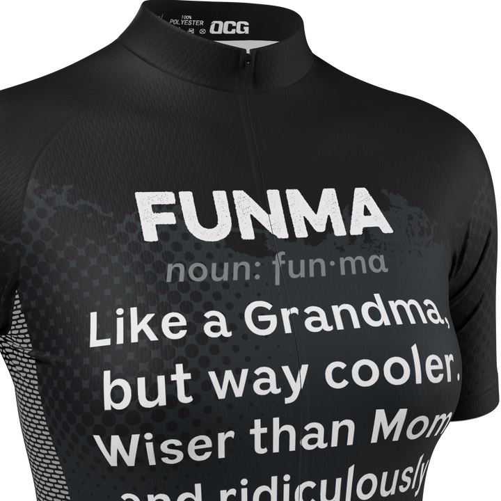 Women's Funma Cycling Jersey Quick-Dry, Breathable Performance Black