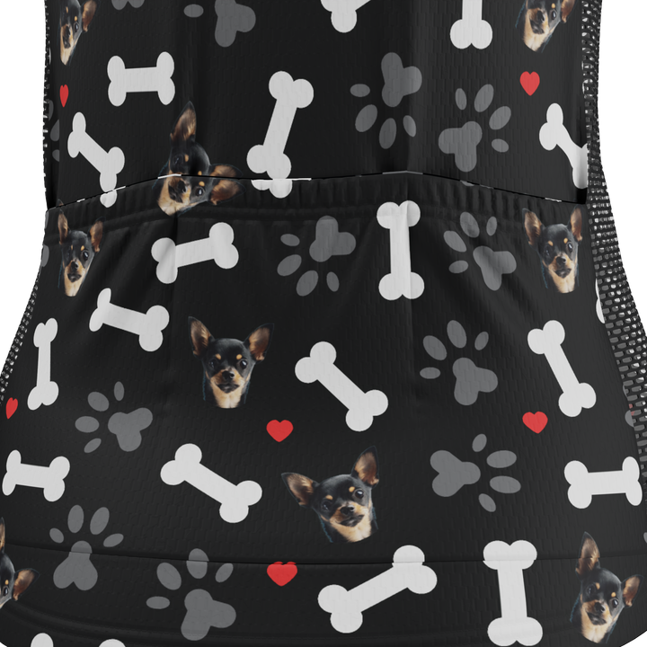 Women's Custom Pet Bones Cycling Kit Durable & Personalized Black