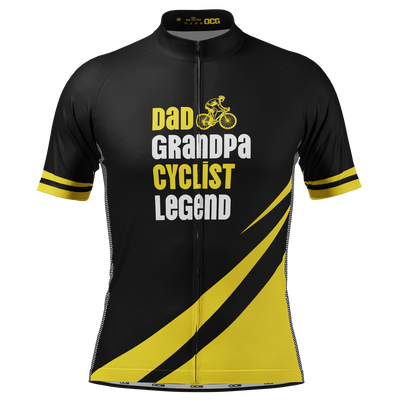 Men's Dad & Grandpa Cycling Jersey Quick-Dry Performance Black