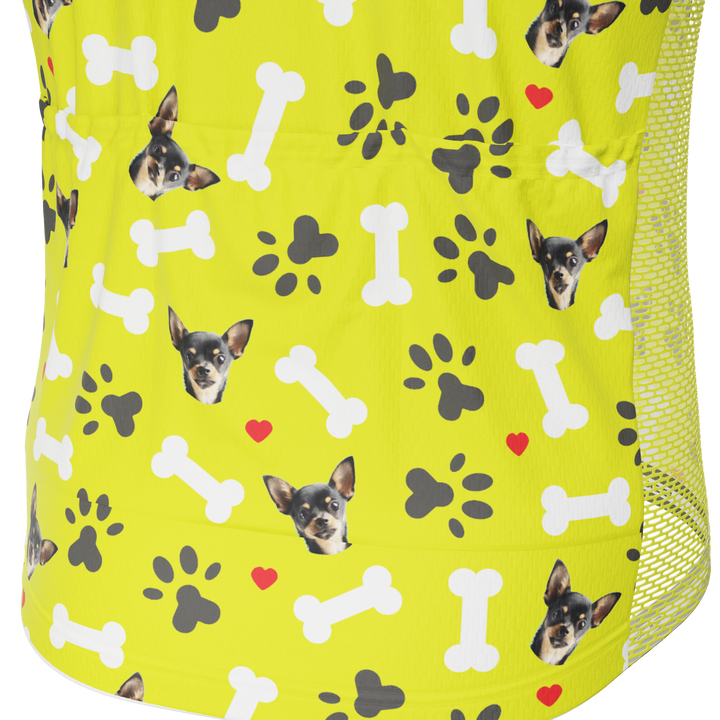 Men's Custom Pet Bones Cycling Kit Durable Personalized Gear Lime