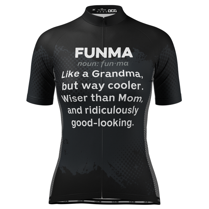 Women's Funma Cycling Jersey Quick-Dry, Breathable Performance Black